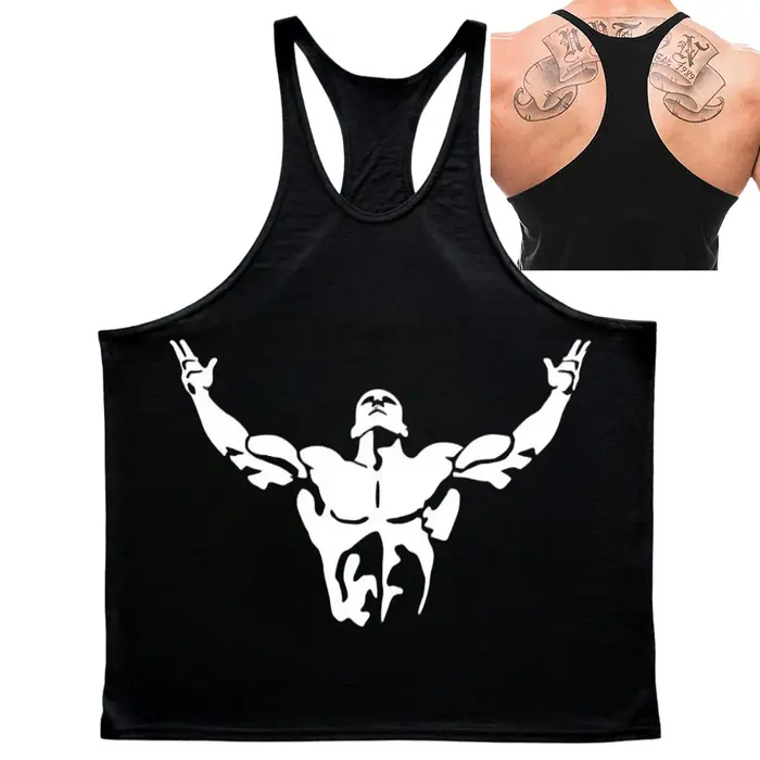 Haut de gymnastique hommes chemise de musculation Fitness