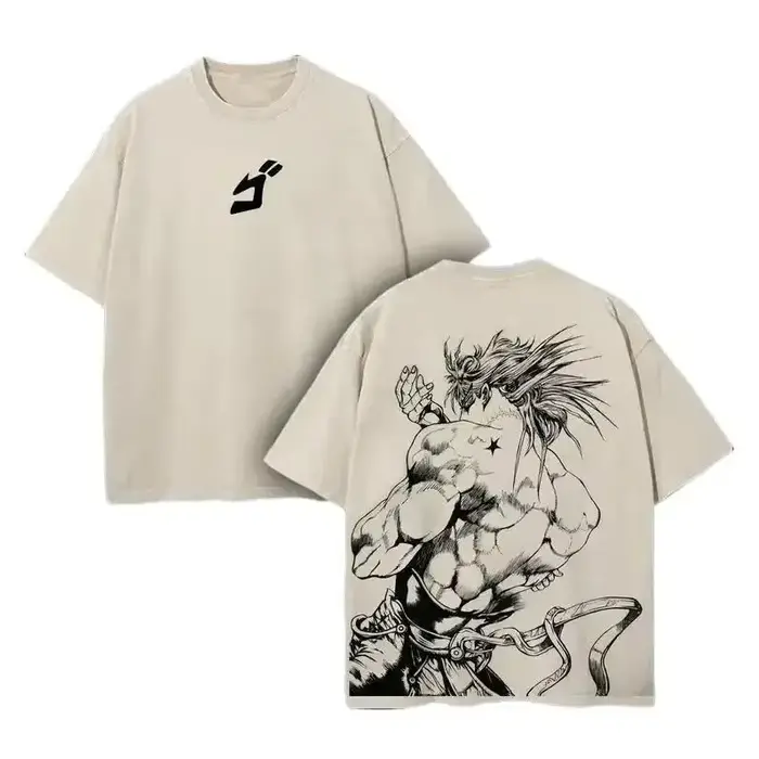 Anime JoJo's Bizarre Adventure Dio impression T-shirt hommes à manches courtes vêtements lavé coton