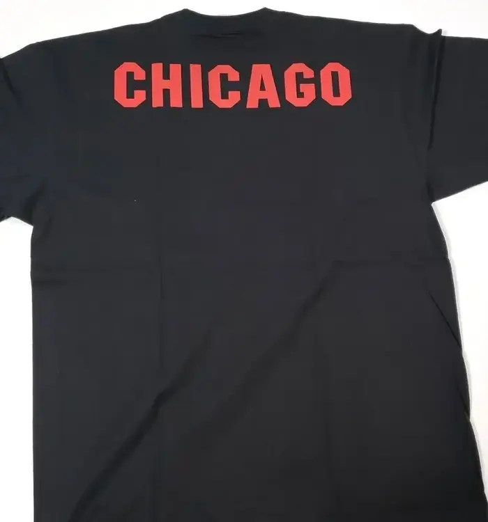Chicago City T-shirt Chi Town Windy City Bulls T-shirt homme noir nouveau