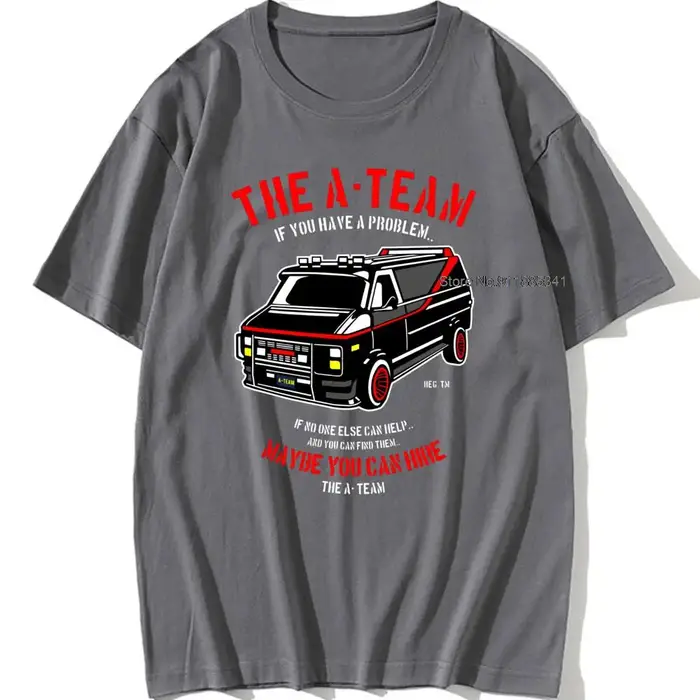 LE nouveau T-SHIRT A-TEAM hommes Van drôle 80's programme TV émission coton Mr-T unisexe surdimensionné 100% haut