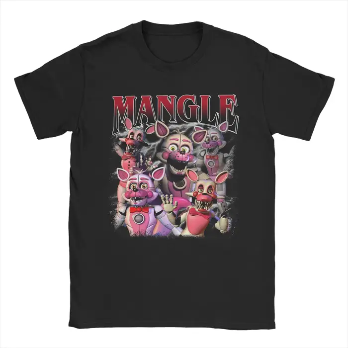 FNAF At Freddys T-shirts pour hommes T-shirt humoristique en pur coton à col rond à manches courtes Tops grande taille