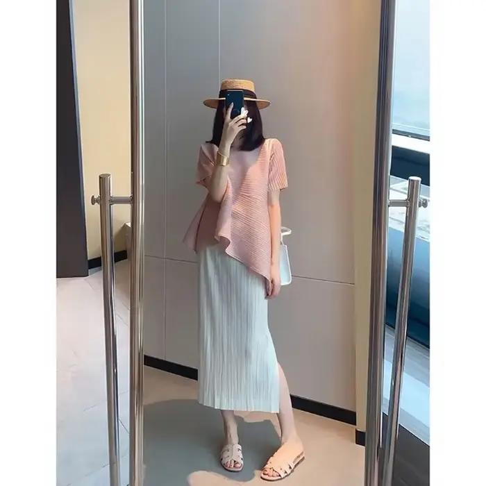 T-shirt ample à manches courtes pour femme