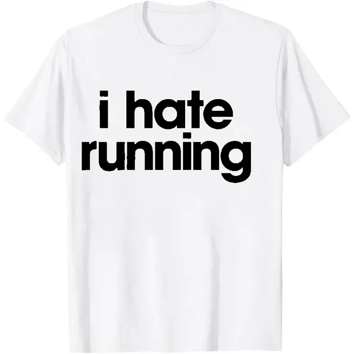 T-shirt graphique humoristique « I Hate Running » pour homme