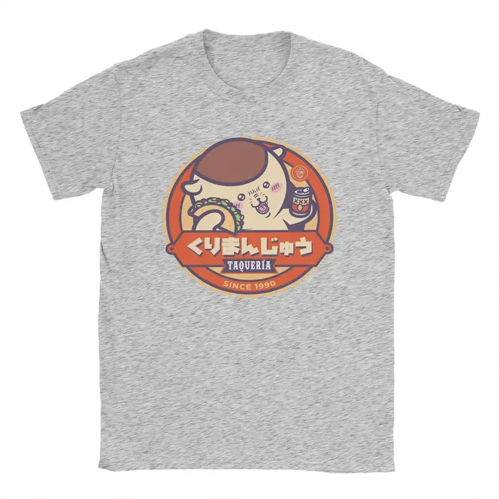 KURIMANJU TACO Chiikawas T-shirts pour hommes 100% coton T-shirt vintage col rond