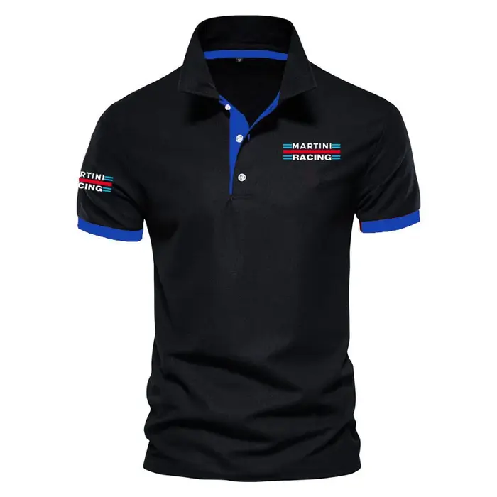 Martini Racing impression mode nouveau homme T-shirt été couleur unie à manches courtes de haute qua