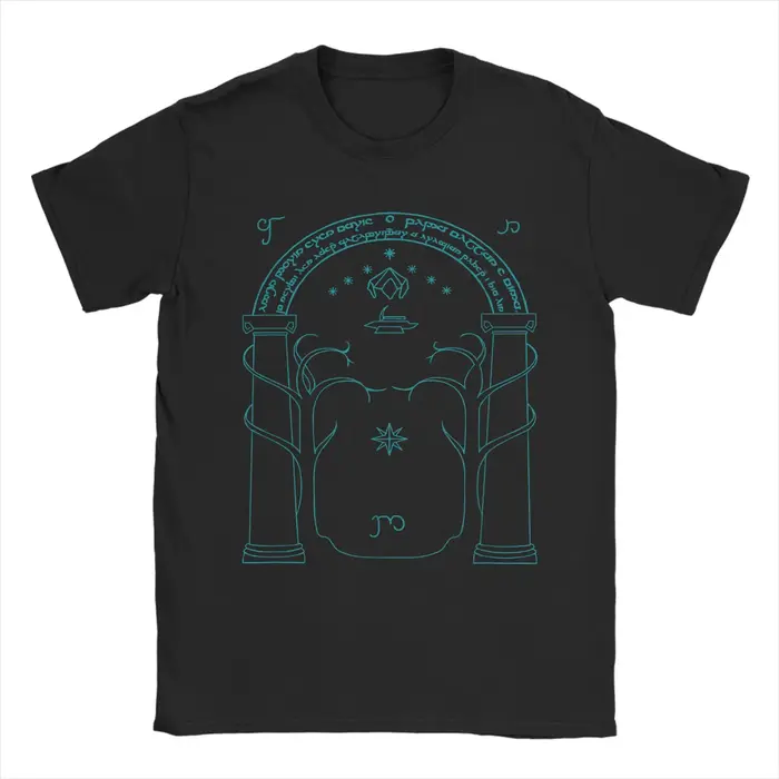 T-shirt pour hommes avec inscription The One Ring L-Lords of The R-Rings, en pur coton, col rond, ma
