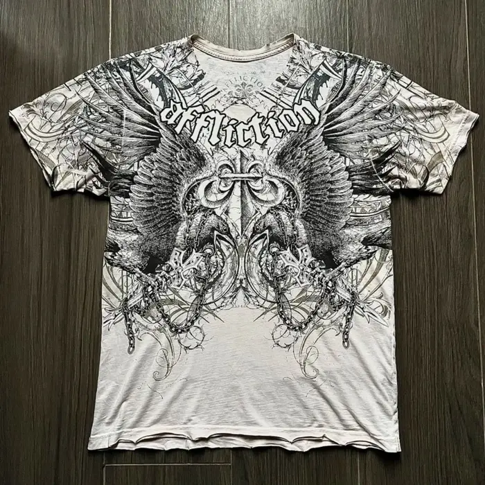 T-shirt d'été pour homme, col rond, imprimé ailes d'ange gothiques et lettres, confortable et respir