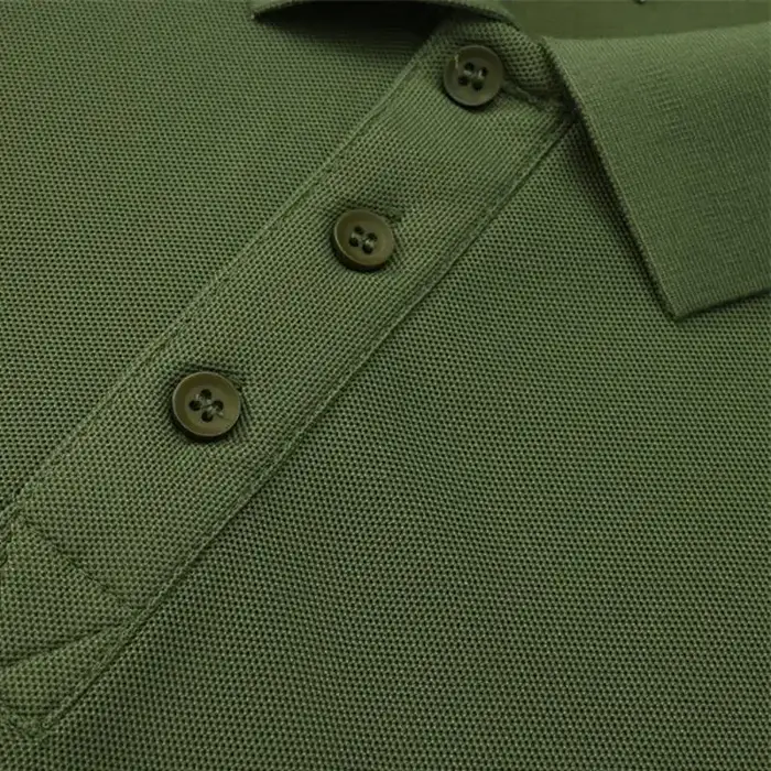 Polo Solide à Manches sulfavec Logo à Motif Personnalisé
