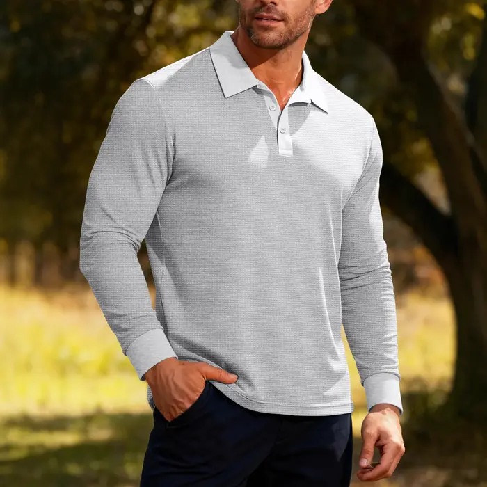 Polo à manches longues pour hommes