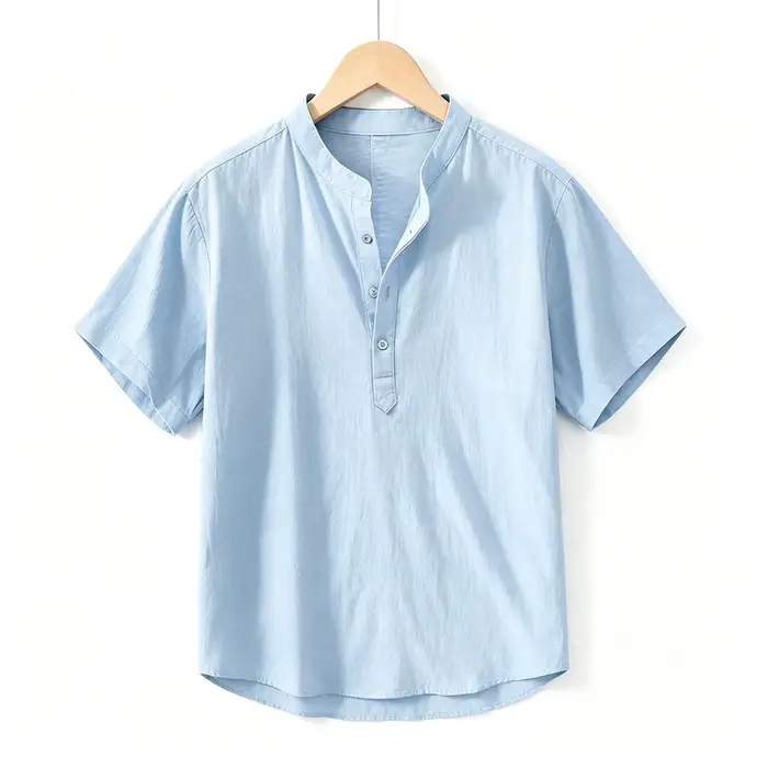 Nouvelles chemises en coton et lin pour hommes