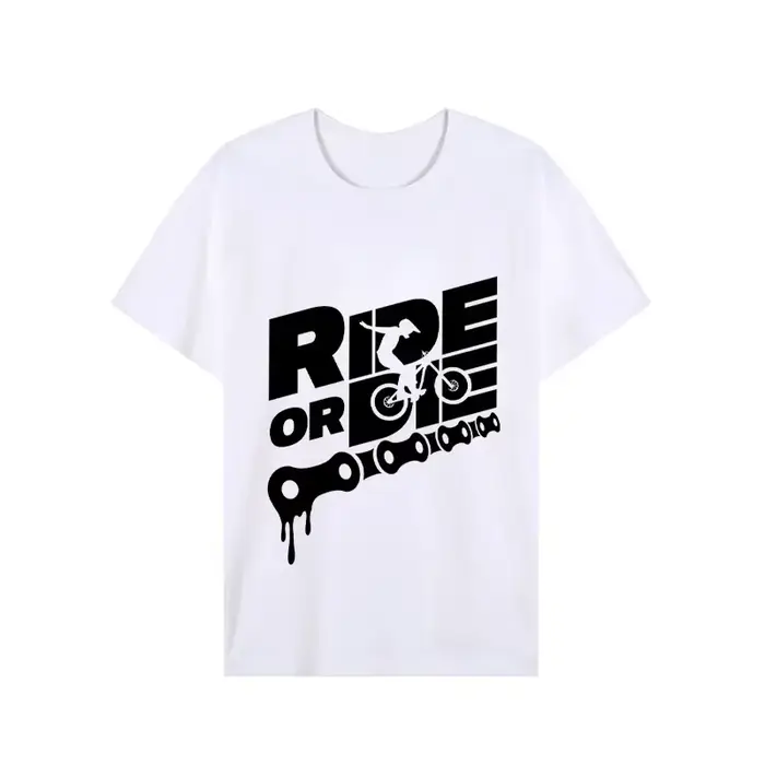 Hommes T-shirt Ride or Die imprimer hauts été mâle casual t-shirts moto mode Streetwear