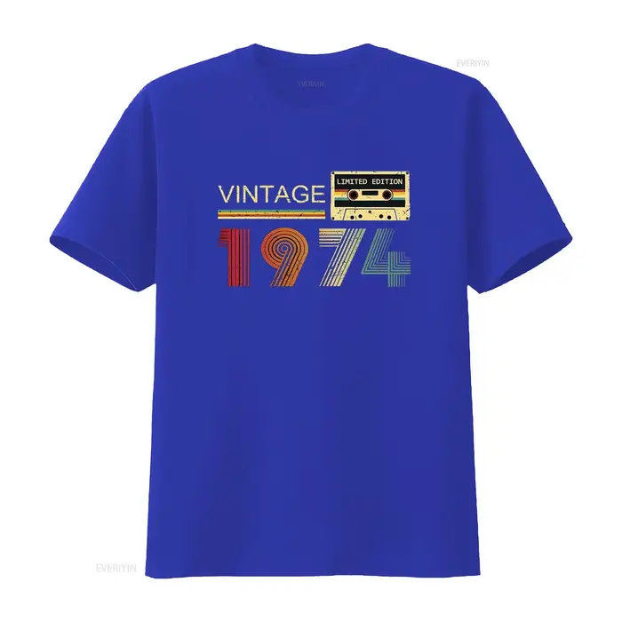 Vintage 1974 t-shirt pour hommes 50e anniversaire papa fête des pères mari ami