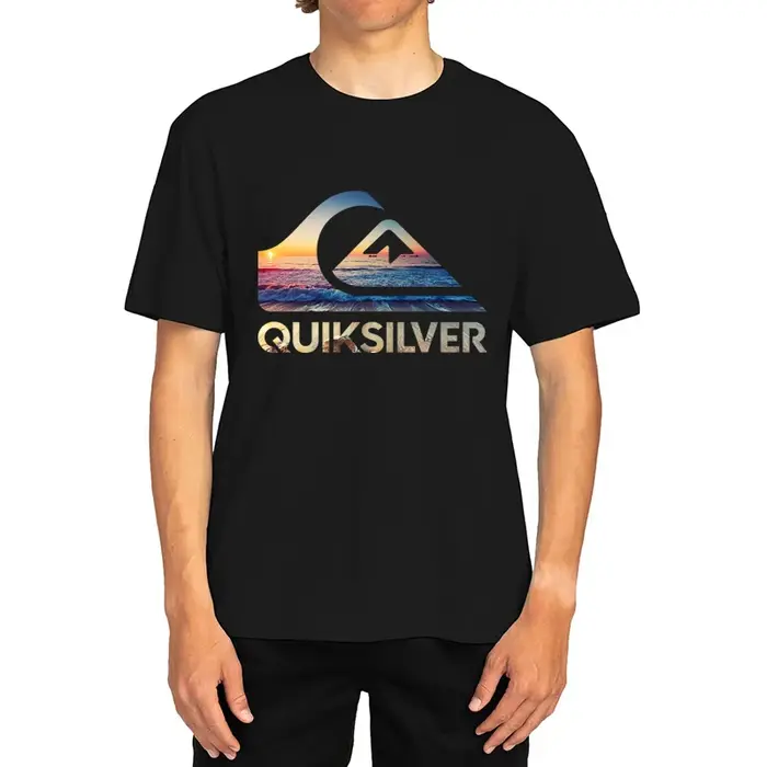 Nouveau T-shirt à manches courtes en coton imprimé surf pour homme et femme