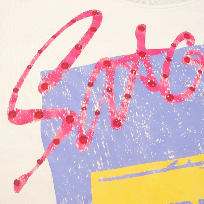 VINTAGE SATOSHI Vest Washed Popsicle Print T-shirt sans manches pour hommes et femmes