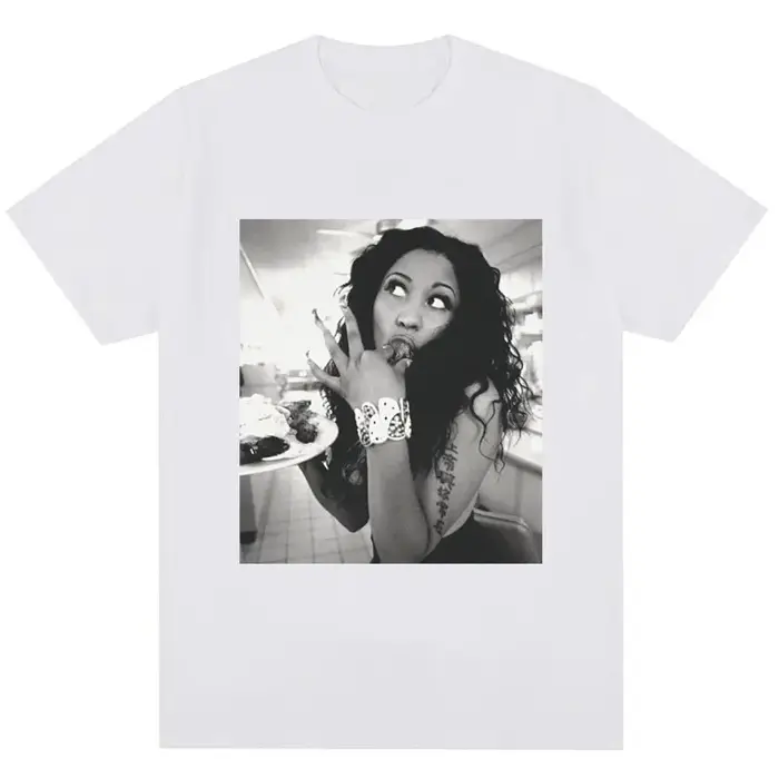 Rap artiste Nicki Minaj imprimé rétro T-shirt foand Hip-hop mode décontracté été