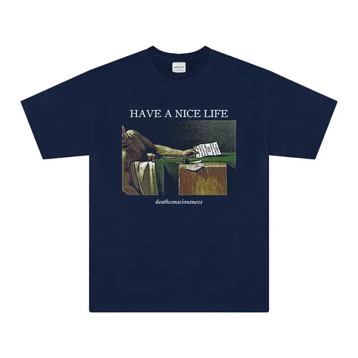 Avoir une belle vie t-shirt Deathconsciousness Shoegaze Post Punk imprimé coton été manches courtes unisexe graphique chemise haute