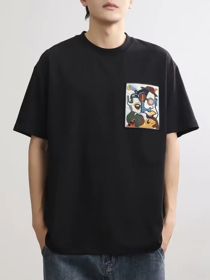 T-shirt col rond pour hommes