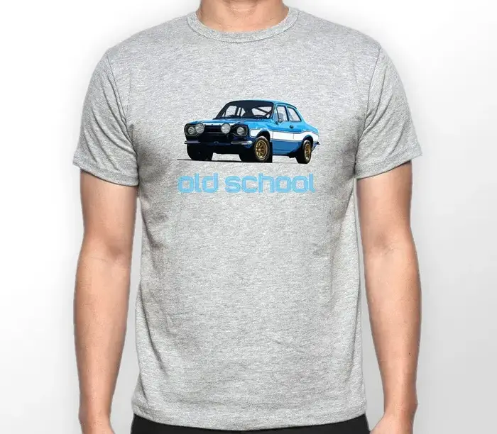 T-shirt Homme Coton Été Unique Streetwear Marque Classique Rétro Vintage WRC Voiture Rare Mk1 Mk2 Rs Mexico