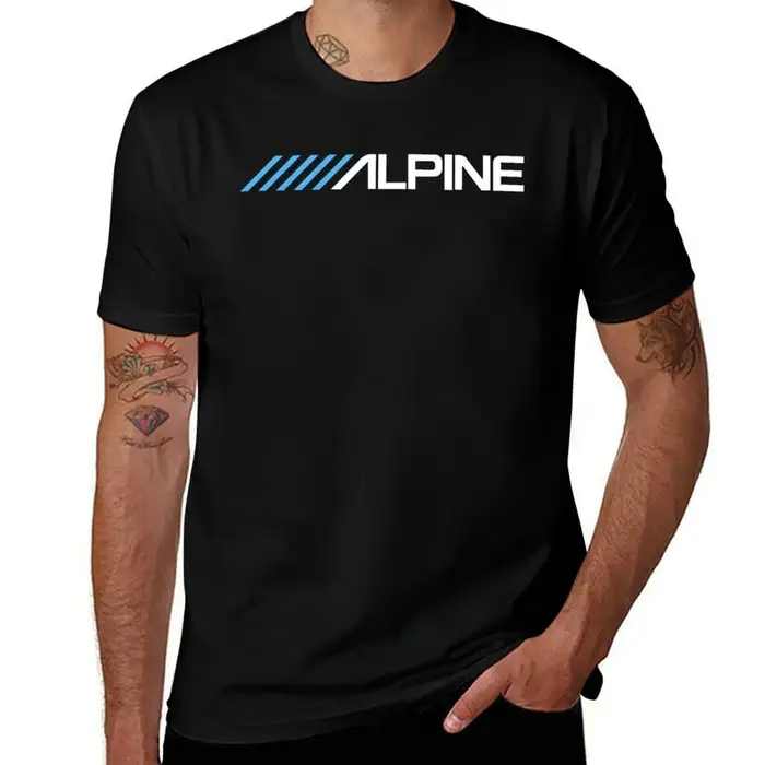 Alpine-Logo T-Shirt vêtements esthétiques vintage luxe t-shirt graphique t-shirt vintage hommes vint