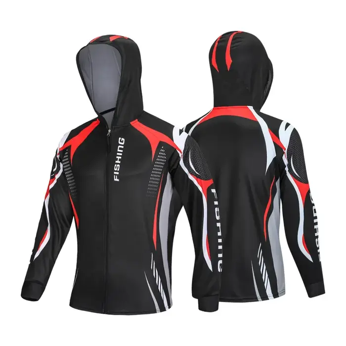 Fiship-Chemise de pêche à capuche anti-UV pour hommes, vêtements professionnels, protection UV, visa