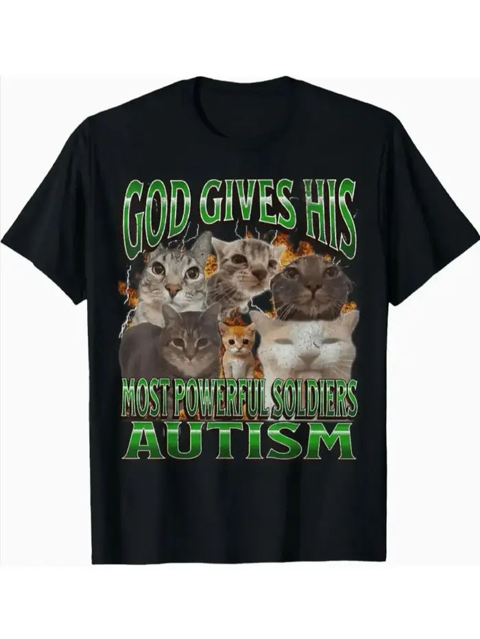 T-Shirt à motif de chat «d'ai donné que le guerrier le plus fort: l'autisme»