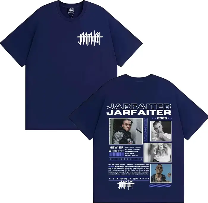 Rappeur Jarfaiter Album Tour 2025 couverture T-shirt hommes femmes Harajuku mode Hip Hop Pop musique t-shirts Vintage