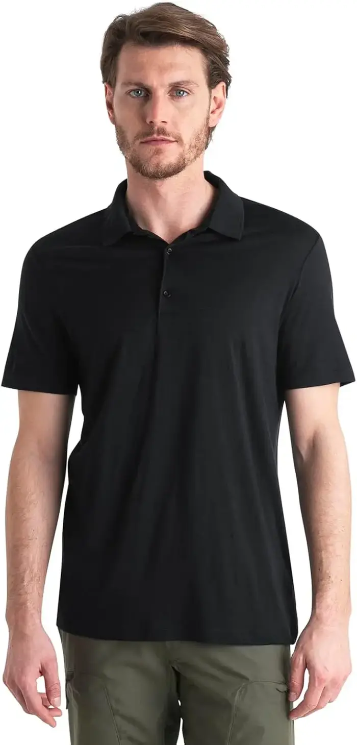 Polo 100% laine mérinos pour hommes, t-shirt à manches courtes en laine mérinos, respirant, évacuant
