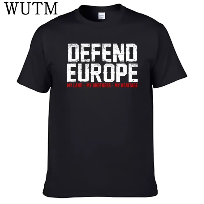 Difendre l'Europe t-shirt 100% coton hommes chemise