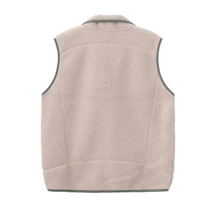 Gilet vintage en polaire à col montant chaud en peau d'agneau pour homme