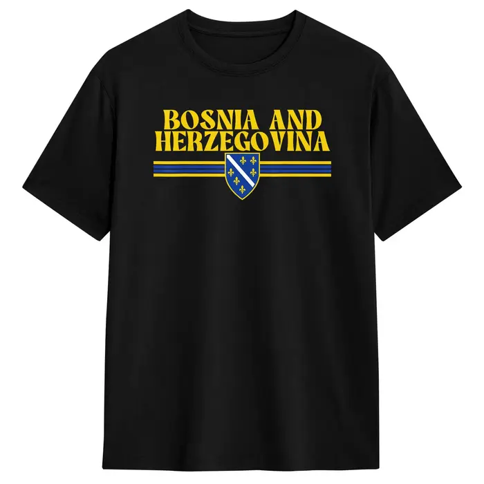 T-Shirt à manches courtes pour hommes, en coton, avec bouclier bosnien, tendance, Design Cool, été, 