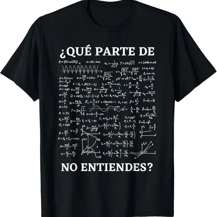 T-shirt graphique drôle avec équations mathématiques espagnoles pour enseignants