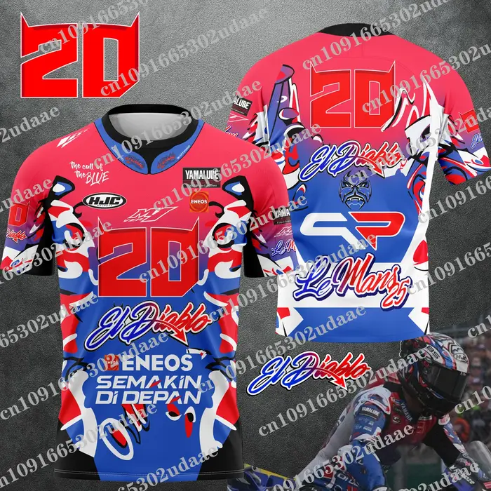 Nouvelle Moto de Course 2026 No. T-shirt à manches courtes pour hommes et femmes