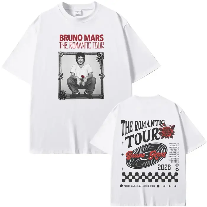 T-shirt Bruno Mars The Romantic Tour