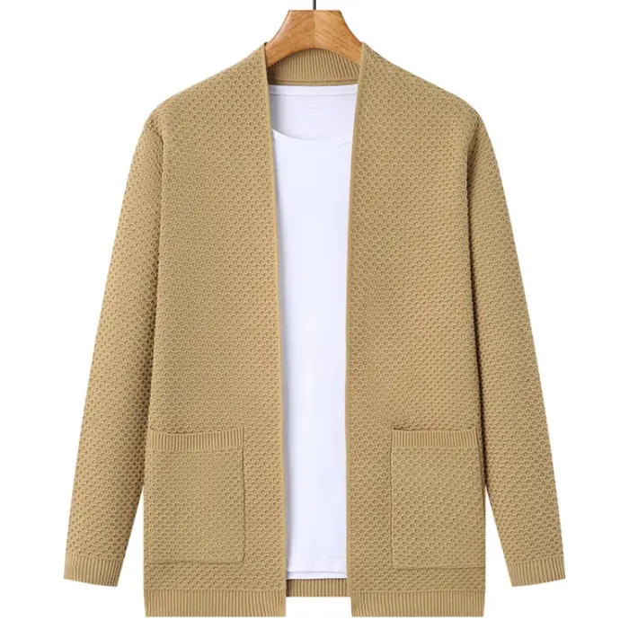 Cardigan à motif polo classique pour hommes
