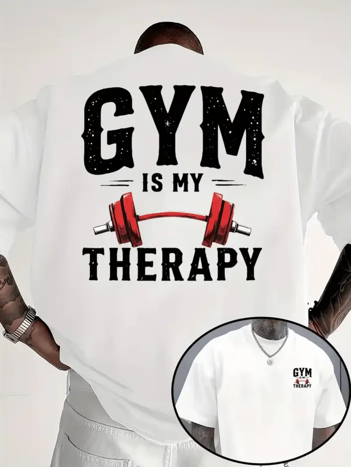 T-shirt de sport pour homme, imprimé, doux et respirant, avec des motifs d'entraînement audacieux, c