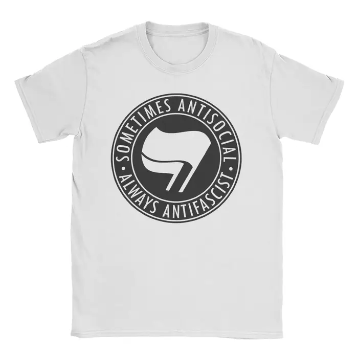 Hommes Femmes Anti-Fascistes T-shirt Antifa Stars en pur coton