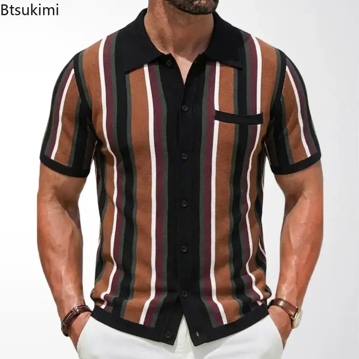 Cardigans tricotés Vintage pour hommes
