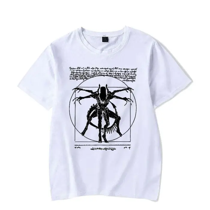 T-Shirt homme Alien-T-Shirt Gamer Da Vinci imprimé haut pour femme