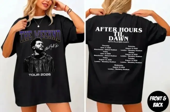 T-shirt The Weeknd, After Hour Till Dawn World Tour Concert