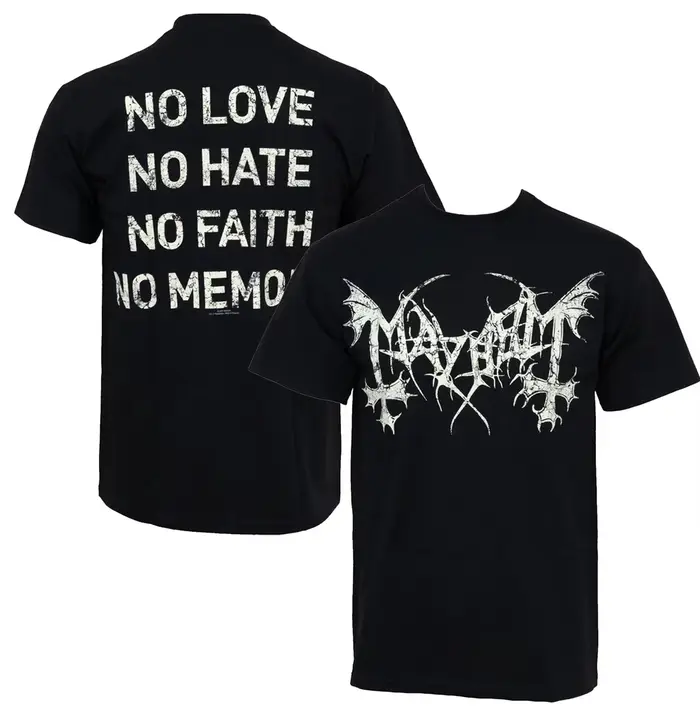 Mayhem graphique coton t-shirt unisexe hommes femmes été à manches courtes hauts à la mode décontracté Vintage marque rétro t-shirts Streetwear