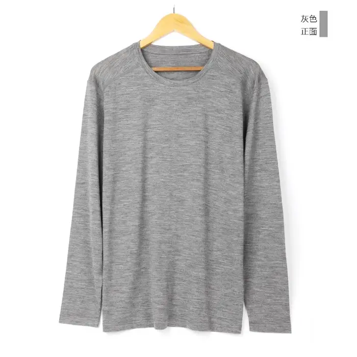 100% laine mérinos hommes à manches longues t-shirt Base thermique Laye