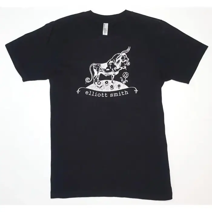 Chemise noire à manches courtes Elliott Smith pour hommes et femmes