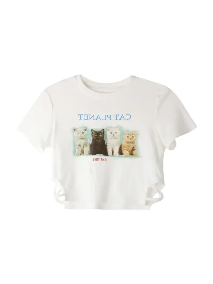 T-shirt manches courtes col ras du cou pour femmes, streetwear, décontracté, été