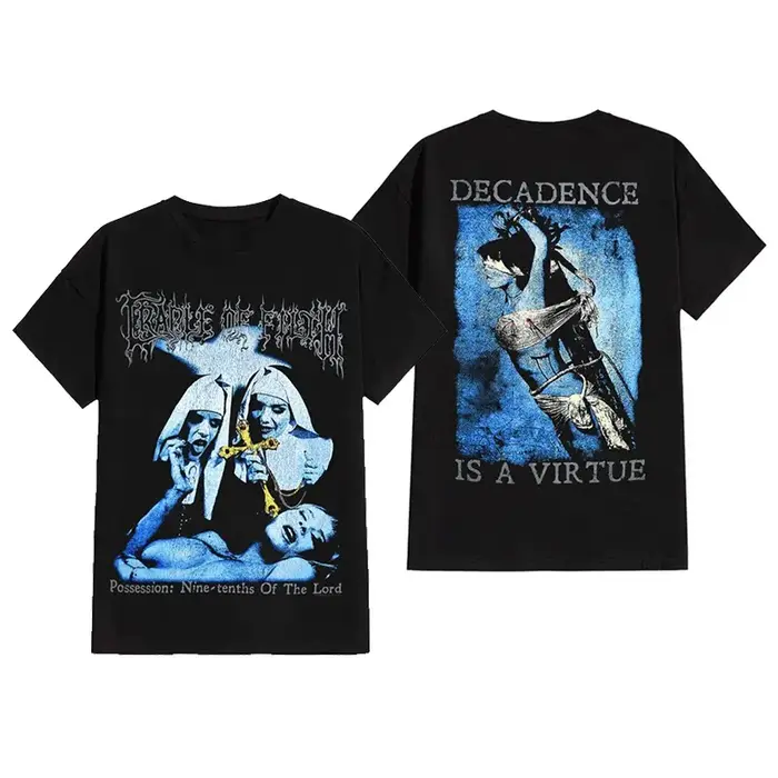 T-shirt décontracté Cradle of Filth Emperor Band Extreme Gothic Black Metal pour hommes et femmes