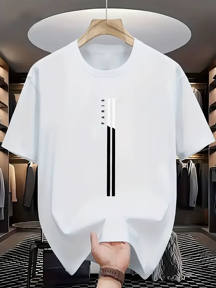 T-shirt noir minimaliste pour homme