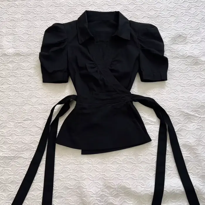 T-shirt esthétique d'été à manches courtes, style années 2000, couleur unie, décontracté, punk, avec