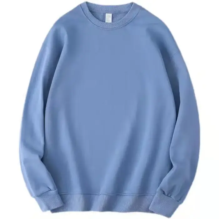 T-shirt à Manches sulfet Col Rond pour Homme et Femme, Vêtement 100% Coton, Solide, pour le dehors,