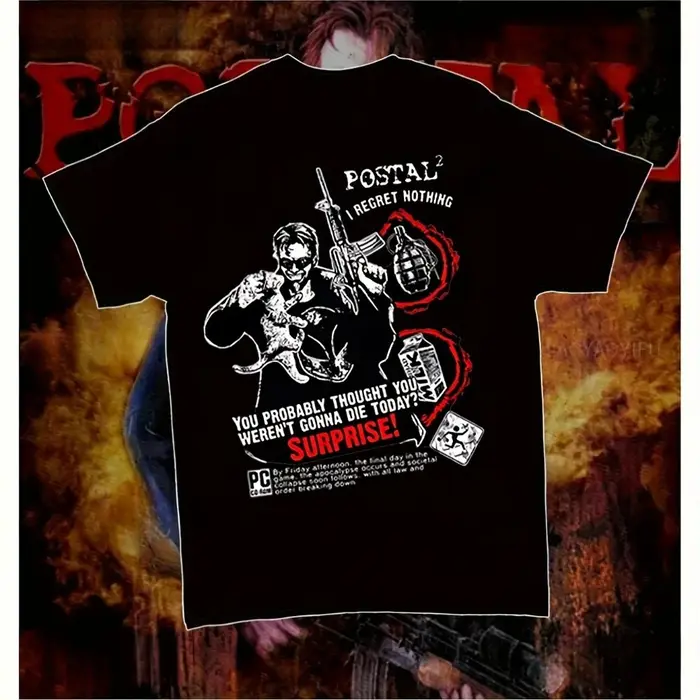 T-Shirt graphique d'action humoristique de mecation postale