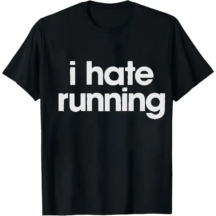 T-shirt graphique humoristique « I Hate Running » pour homme