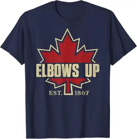Coudes vers le Canada True North Strong Free Fier T-Shirt canadien Humor drôle drapeau